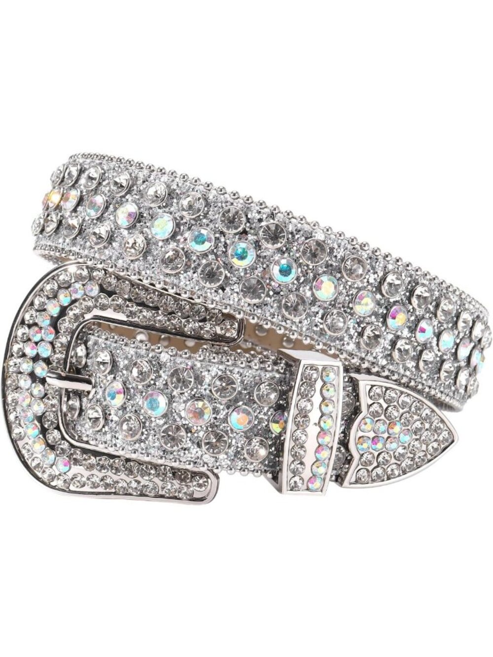Rhinestone Studded Belt for Men & Women - Shiny Diamond Cowgirl Punk Y2K Style